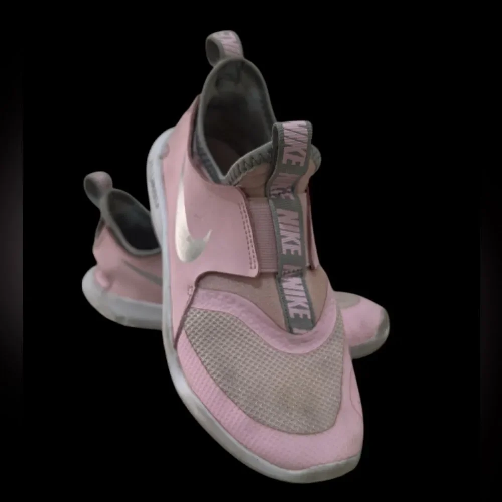 Nike Pink and Gray Mesh Slip-Ons